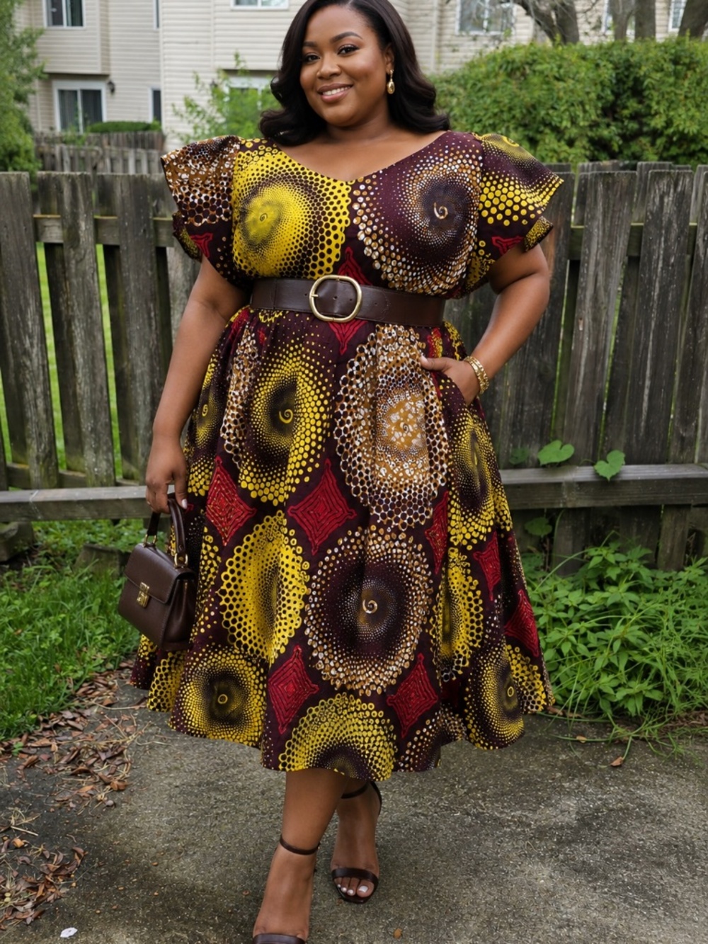 Title Bold Ankara Elegance – Plus Size  Dress